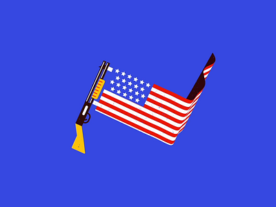 Typocalypse - N is for Nationalism american flag animation design flag guns illustration motion nationalism trump vector