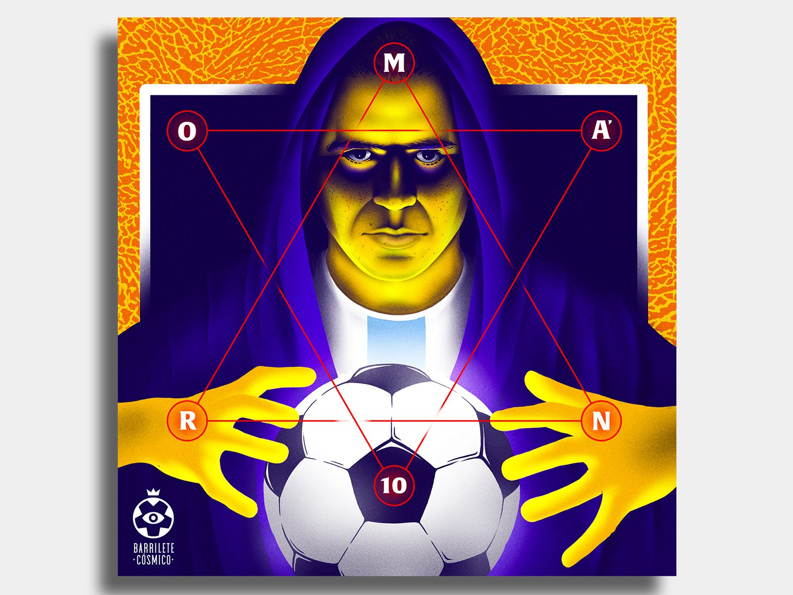 Barrilete Cósmico - Riquelme argentina design esoteric futbol illustration magic riquelme soccer sports
