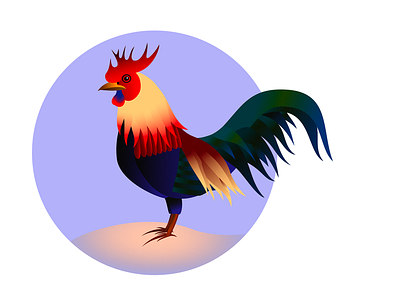Red Junglefowl affinity designer animal animal art bird gradients illustration rooster