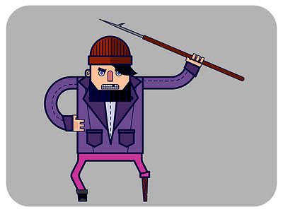 Angry Ahab • Hipster Edition⁣⁣ affinity affinity designer ahab character character art flat design hipster illustration madeinaffinity vector