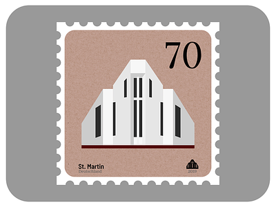 St. Martin | Churches of Leipzig affinity designer architecture church design graphic design icon illustration minimal stamp vector