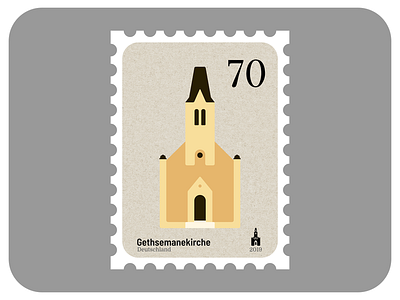 Gethsemane Church | Churches of Leipzig affinity affinity designer architecture church design graphic design icon illustration leipzig madeinaffinity stamp vector