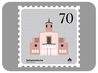 Bethanien Church | Churches of Leipzig affinity affinity designer architecture church design graphic design illustration madeinaffinity stamp vector