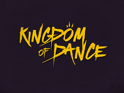 Kingdom Of Dance Logo dance event grunge icon logo logotype street studio typography