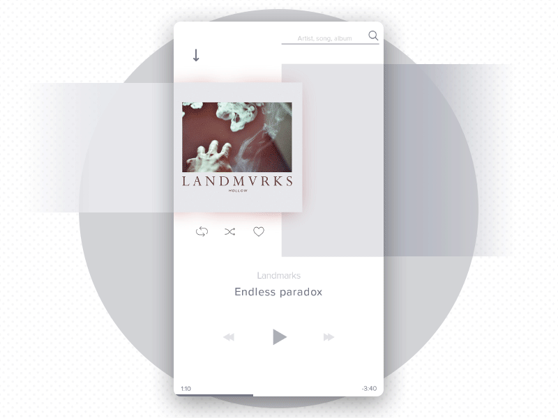 DAILYUI 009 | Music player animation dailyui dailyui009 dailyui9 gif minimalist motiondesign musicplayer ui ux