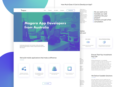 Magora main page (Australia) company design landing main mainpage page site web webdesign