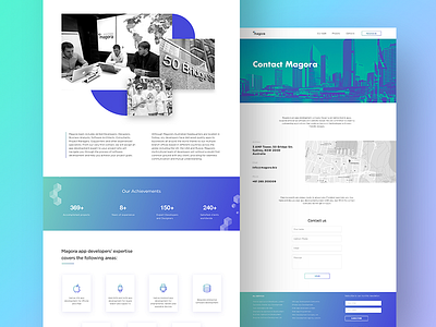 Magora Australia about company contacts design landing main page site web webdesign website