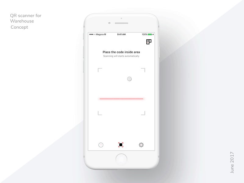 QR Warehouse scanner | Concept