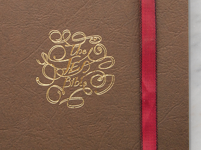 The Tea Bible foil gold foil lettering logo motif script typography