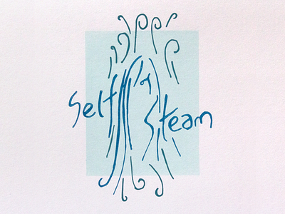 Self of Steam concept exploration graphic idea illustration line drawing print printed screen print screenprint style