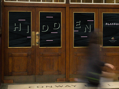 Hidden: Entrance hidden mockup posters print typography