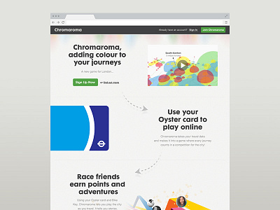 Chromaroma front page layout marketing steps web design