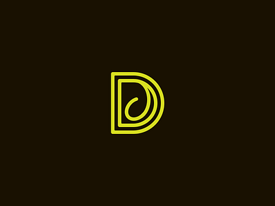 D icon letterform logo monogram