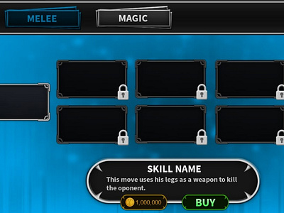 Game Skill Menu UI