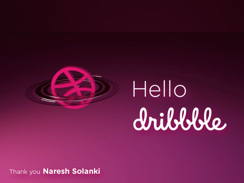 Hello Dribbble! 3d animation c4d cinema4d dribbble first hello new pink