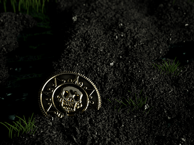 Coin Skull 3d c4d cinema4d design modeling