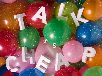 Talk is Cheap design glitter paper photography talk is cheap type typography