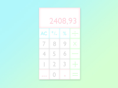 Daily Ui 4 / Calculator app application calculator daily ui dailyui minimal mobile