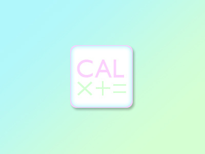Daily Ui 5 / App icon app app icone application calculator icon minimal mobile pastel
