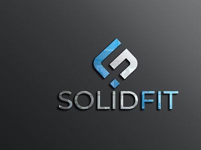 Solid Fit Logo branding fit logo graphic design helath logo logo logo design solid fit logo