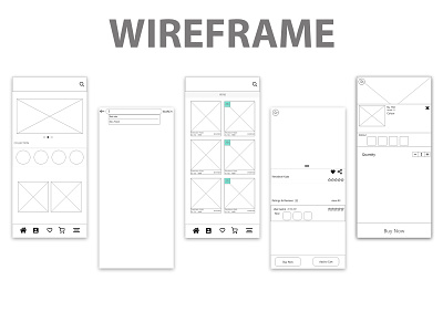 E-Commerce Application Products Wire Frame wire frame