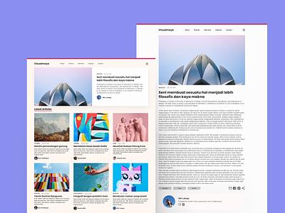 Visualmaya Blog Design blog design homepage ui web design