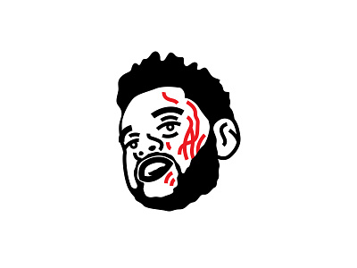 STARBOY blood face icon illustration mania music starboy the weeknd xo