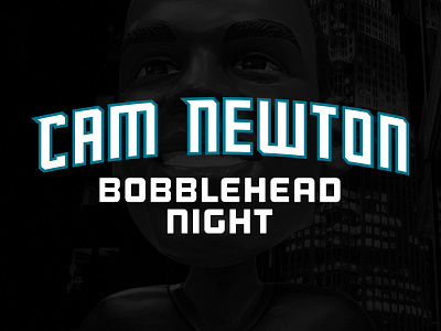 Cam Newton Bobblehead Night bobblehead cam newton carolina charlotte hornets nba nfl night panther type typography