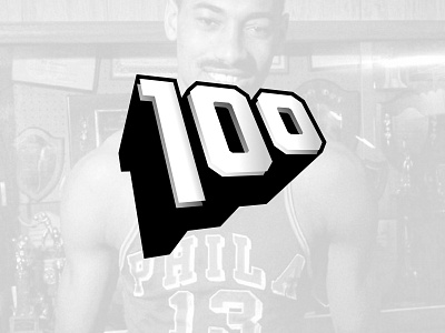 Wilt's 100 100 basketball chamberlain nba points type typography wilt