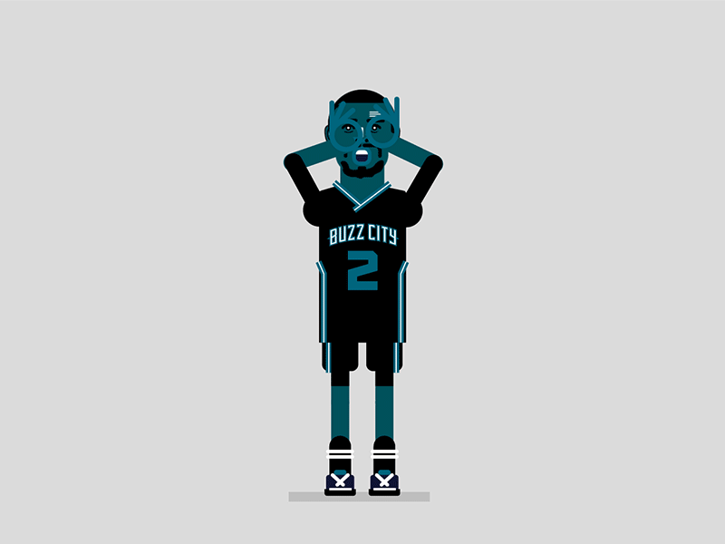 Marvin Williams 3 Goggles animation basketball charlotte gif hornets marvin williams motion nba