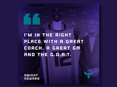 Hornets Quote-Graphic Layout animation basketball buzz city charlotte dwight howard hornets layout motion nba quote