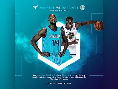 Hornets v Warriors ad basketball charlotte draymond green game golden state hornets mkg nba warriors