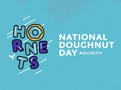 Yum. basketball charlotte donut doughnut hornets national nba