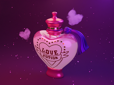 Amortentia 3d blender harrypotter illustration love potion magic modeling potions render