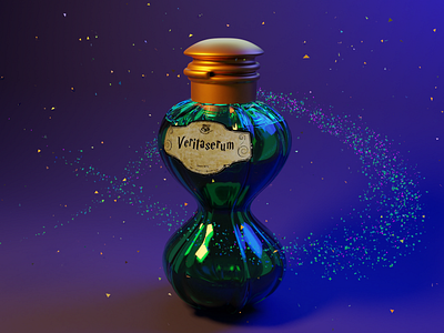 Veritaserum 3d blender harry potter illustration magic potions render truth potion