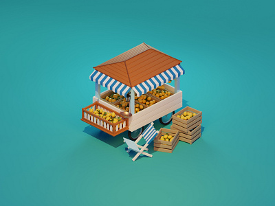 Lemon booth isometric