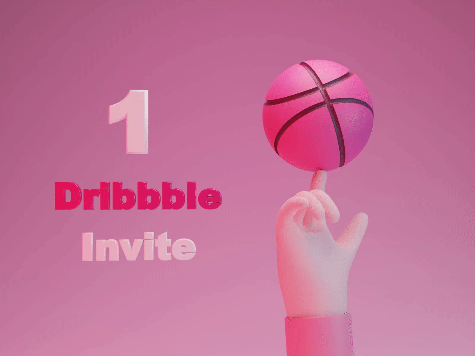 Dribbble invite (Closed) 3d 3d art animation blender drafted dribbble dribbble invite giveaway illustration invitation invite invites modeling render