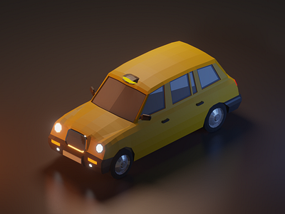 London cab 3d blender 3d cab isometric london low poly modeling render taxi