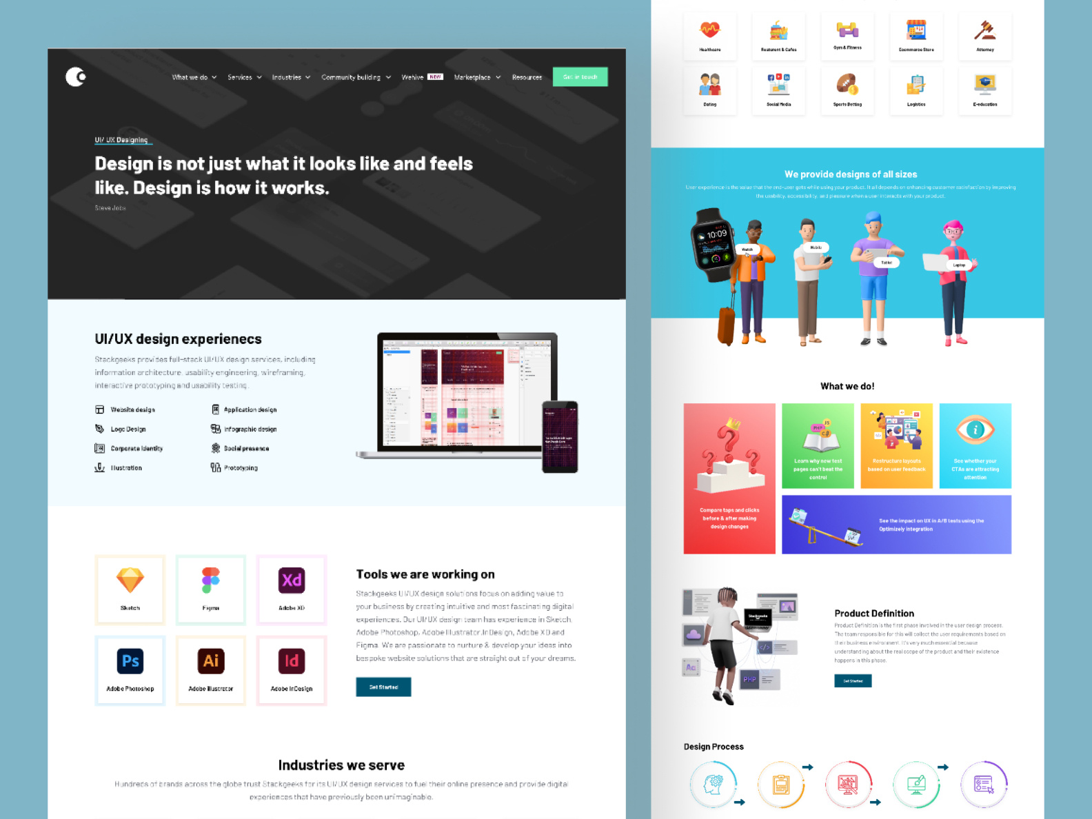 Ui Ux landing page design by Harkesh on Dribbble