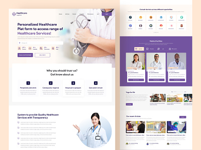 Medical Website Landing Page animation biotech clinic conssultant consultation dashboard doctor healthcare hospital landing page medical care medical website landing page medicine nasim pharmacy website landing page telemedicine uiux web webapp website