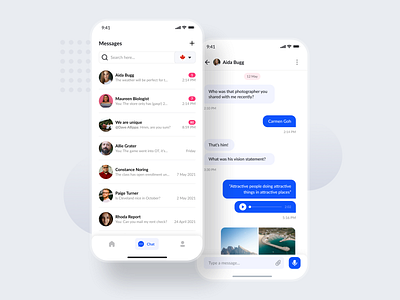 Chat App app app design call chat chat box chatboat chatbot chatting clean dashboard meeting messenger messenger app minimal mobile design product design skype ui ux whatsapp