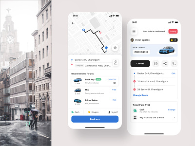 Cab Booking App 3d android animation app design best logo booking app branding cab car booking app dribbble debut graphic design logo motion graphics onboarding ride booking ride sharing app taxi app taxi booking app texi service app uber clone