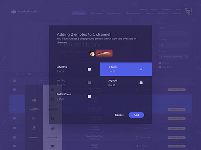 Semi transparent modal with scaled down site design flat minimal modal ui web website