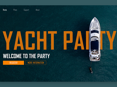 Yacht Party Welcome to the Party Website UI Design adobe xd behance branding design design inspiration ui ui designs ux ux designs yacht yacht design yacht website design