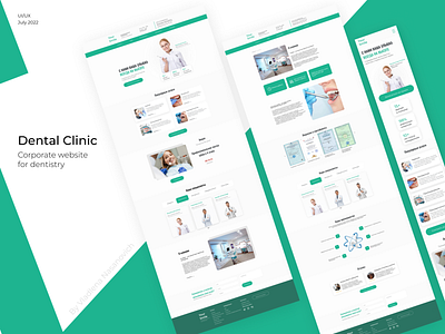 Corporate website for dentistry clinic corporate website dental clinic dentistry design doctor figma grid prototype teeth ui ux website