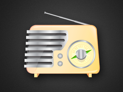 Vintage Radio icon illustrator radio