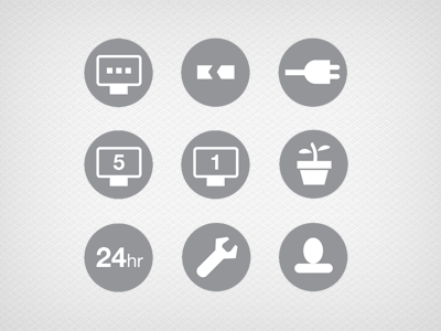 Simple icon set i'm working on for a project icons product