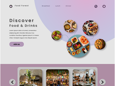 Food website ui sample