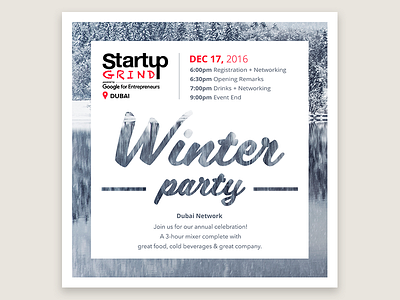 Winter cutout entrepreneur flyer mixed media photography startup vector