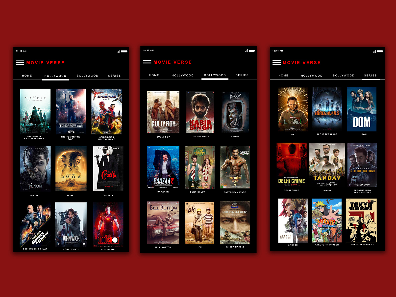 MOVIE APP UI DESIGN 2 by Sayed Hifzain Ahmed on Dribbble